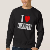 I Heart (Love) Chemistry Chemist Scientist Premium Trui (Voorkant)