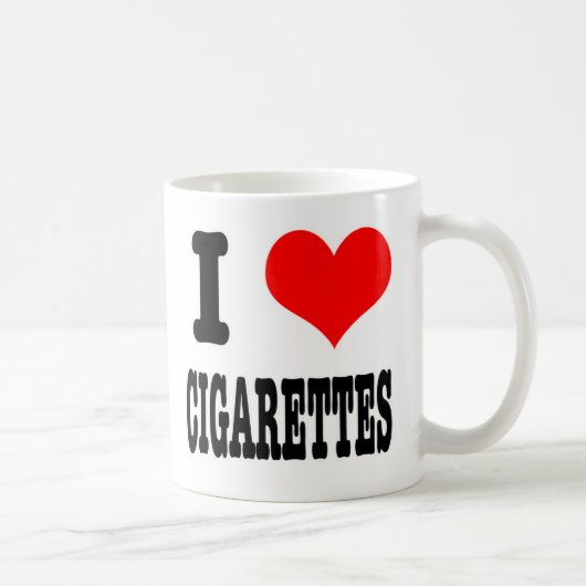 I HEART (LOVE) CIGARETTES KOFFIEMOK (Rechts)