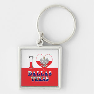 I Heart Love Dallas Texas Sleutelhanger