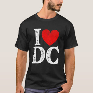 I Heart Love DC Washington DC Verdrietig Souvenir T-shirt
