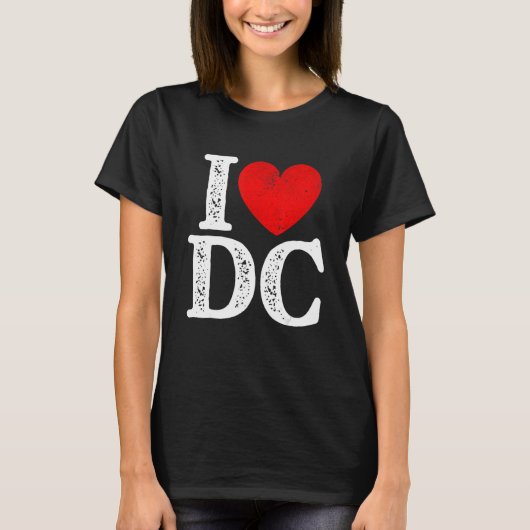 I Heart Love DC Washington DC Verdrietig Souvenir T-shirt (Voorkant)