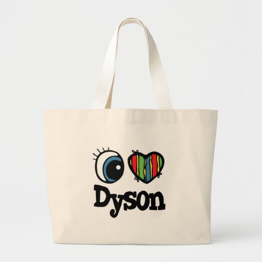I Heart (Love) Dyson Grote Tote Bag (Voorkant)