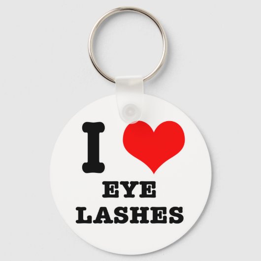 I HEART (LOVE) EYELASHES SLEUTELHANGER (Voorkant)