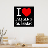 I Heart (Love) Farang Poster (Keuken)