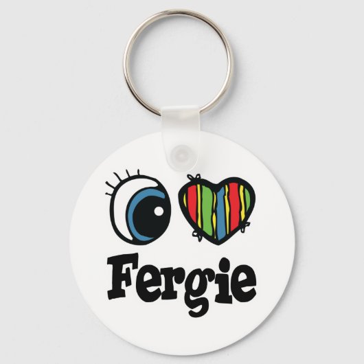 I Heart (Love) Fergie Sleutelhanger (Voorkant)