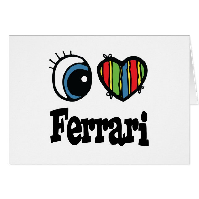 I Heart (Love) Ferrari (Voorkant Horizontaal)