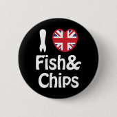 I Heart [Love] Fish & Chips Button (Voorkant)