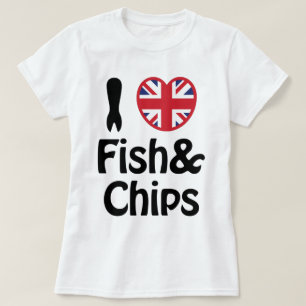 I Heart [Love] Fish & Chips T-shirt