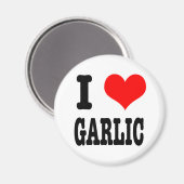 I HEART (LOVE) GARLIC MAGNEET (Voorkant / Achterkant)