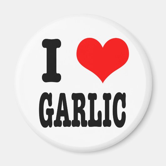 I HEART (LOVE) GARLIC MAGNEET (Voorkant)