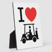 I Heart (Love) Golf Cart Fotoplaat (Zijkant)