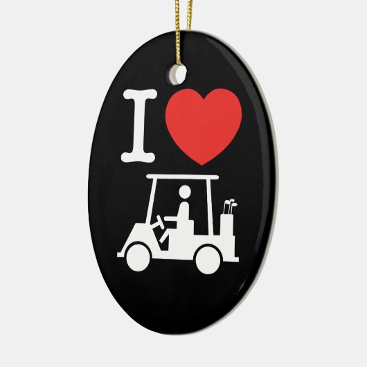 I Heart (Love) Golf Cart Keramisch Ornament (Links)