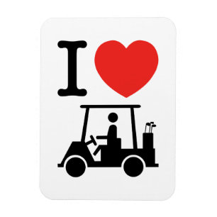 I Heart (Love) Golf Cart Magneet