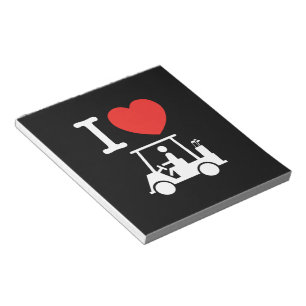 I Heart (Love) Golf Cart Notitieblok