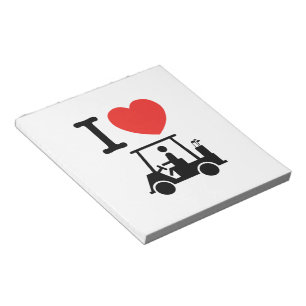 I Heart (Love) Golf Cart Notitieblok
