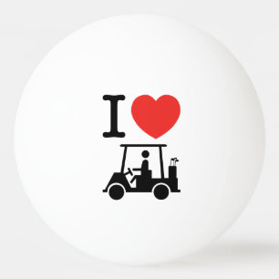 I Heart (Love) Golf Cart Pingpongballen
