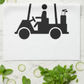 I Heart (Love) Golf Cart Theedoek (Gevouwen)