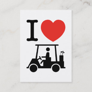 I Heart (Love) Golf Cart Visitekaartje