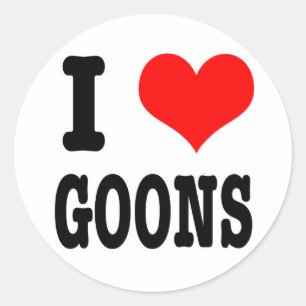 I HEART (LOVE) GOONS RONDE STICKER