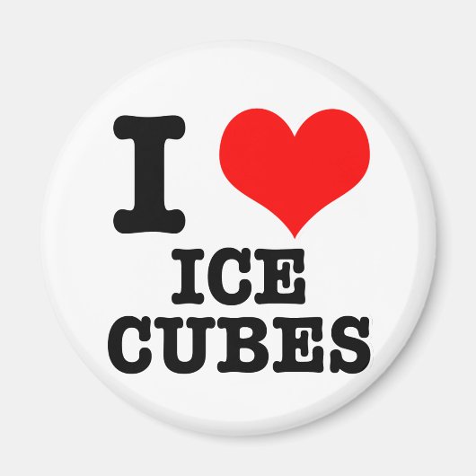 I HEART (LOVE) ICE CUBES MAGNEET (Voorkant)