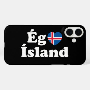 I Heart (Love) Iceland [Ég Elska Ísland] IJslands iPhone 16 Plus Hoesje