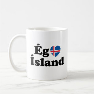 I Heart (Love) Iceland [Ég Elska Ísland] IJslands Koffiemok