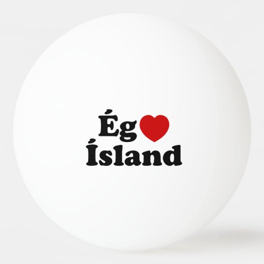 I Heart (Love) Iceland [Ég Elska Ísland] IJslands Pingpongballen (Achterkant)
