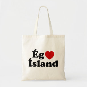 I Heart (Love) Iceland [Ég Elska Ísland] IJslands Tote Bag