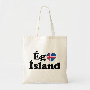 I Heart (Love) Iceland [Ég Elska Ísland] IJslands Tote Bag