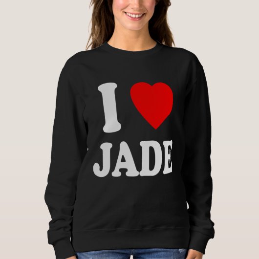 I Heart Love Jade Cute Matching Couple Spouse Trui (Voorkant)