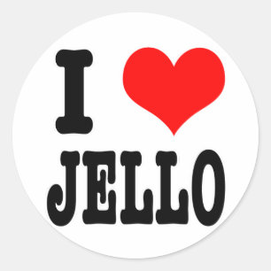 I HEART (LOVE) jello Ronde Sticker
