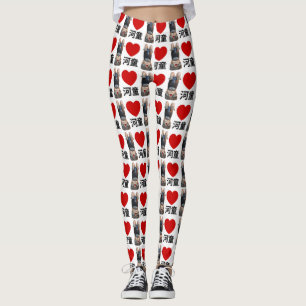 I Heart [Love] Kappa 河 童 Leggings