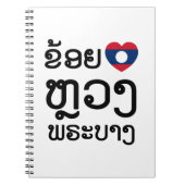I Heart (Love) Luang Prabang, Laos Language Script Notitieboek (Voorkant)
