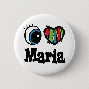 I Heart (Love) Maria Ronde Button 5,7 Cm
