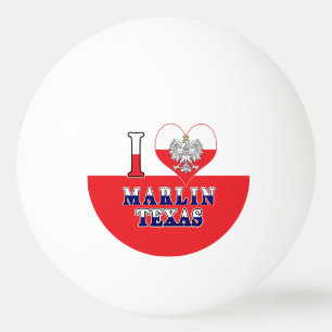 I Heart Love Marlin Texas Pingpongballen