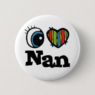 I Heart (Love) Nan Ronde Button 5,7 Cm