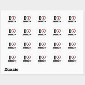 I HEART [LOVE] NIHON CLASSIC ROUND STICKER (Vel)