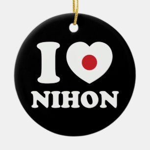 I HEART [LOVE] NIHON KERAMISCH ORNAMENT