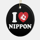 I HEART [LOVE] NIPPON KERAMISCH ORNAMENT (Links)