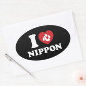 I HEART [LOVE] NIPPON OVAL STICKER (Envelop)