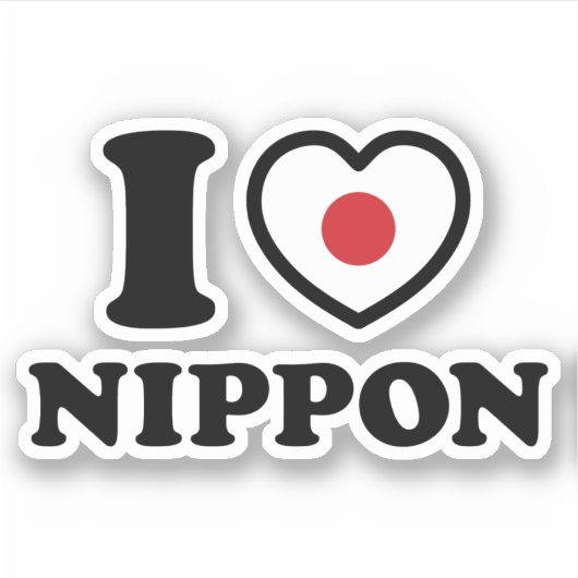 I HEART [LOVE] NIPPON STICKER (Voorkant)