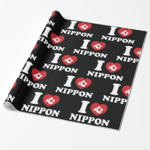 I HEART [LOVE] NIPPON WRAPPON PAPER CADEAUPAPIER