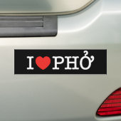 I Heart (Love) Pho Bumpersticker (Op auto)