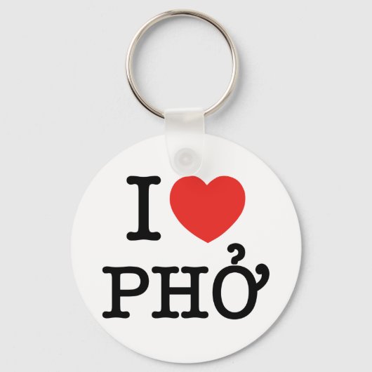 I Heart (Love) Pho Sleutelhanger (Voorkant)