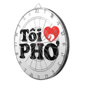 I Heart (Love) Pho (Tôi ❤ PHỞ) Vietnamese taal Dartbord (Voorkant Rechts)