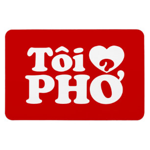 I Heart (Love) Pho (Tôi ❤ PHỞ) Vietnamese taal Magneet
