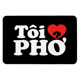 I Heart (Love) Pho (Tôi ❤ PHỞ) Vietnamese taal Magneet