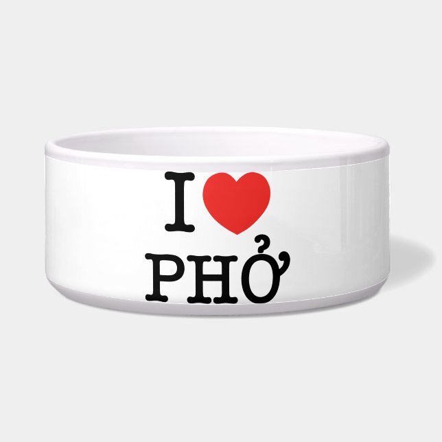 I Heart (Love) Pho Voerbakje (Voorkant)