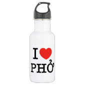 I Heart (Love) Pho Waterfles (Voorkant)