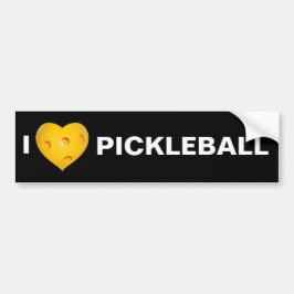 I Heart (Love) Pickleball Bumpersticker
